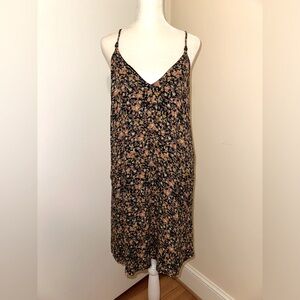 Women’s Xhilaration Sundress, Black Floral, Coverup, Size Medium